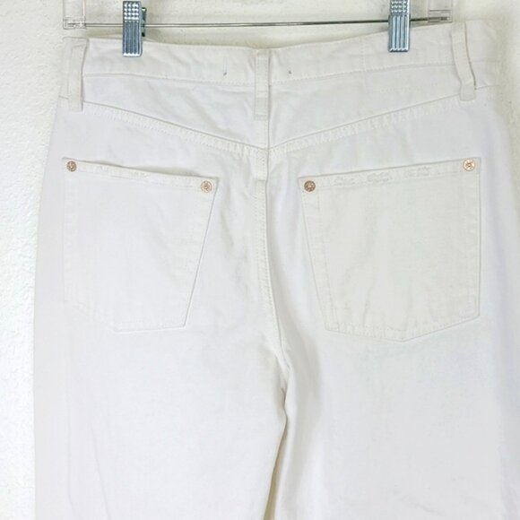 *NWT* WE THE FREE Tapered Baggy Boyfriend Distressed Jeans Chalk White, size 28 - Picture 7 of 10